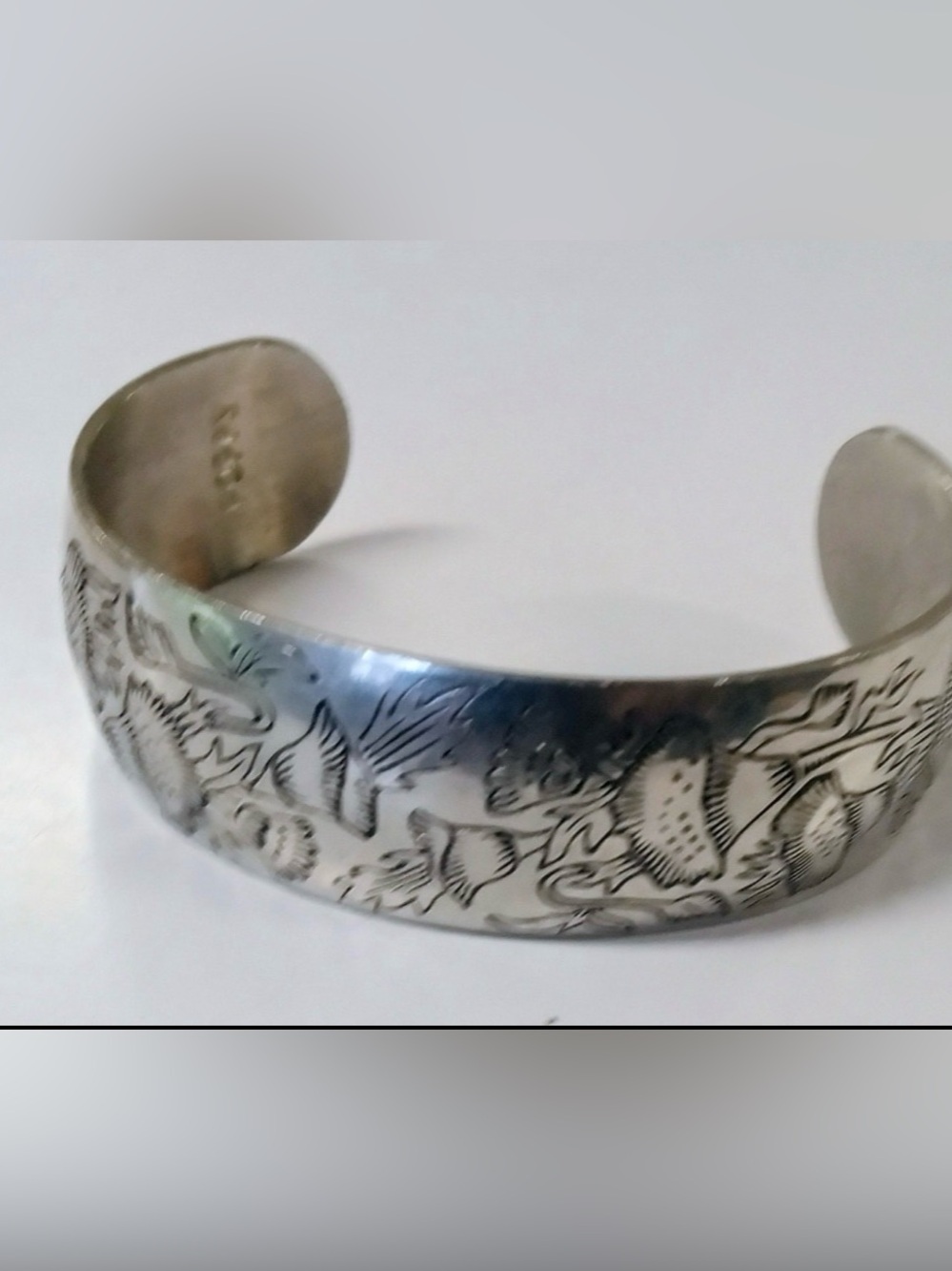 August Poppy Pewter by Leonard Cuff Bracelet